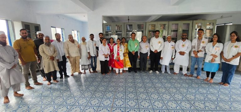 फ्री मेडिकल कॅम्प दामत येथे संपन्न… फैज इंग्लिश स्कुल, ज्युनिअर कॉलेज दामत व पोतदार हॉस्पिटल मुंबई यांचा उपक्रम…