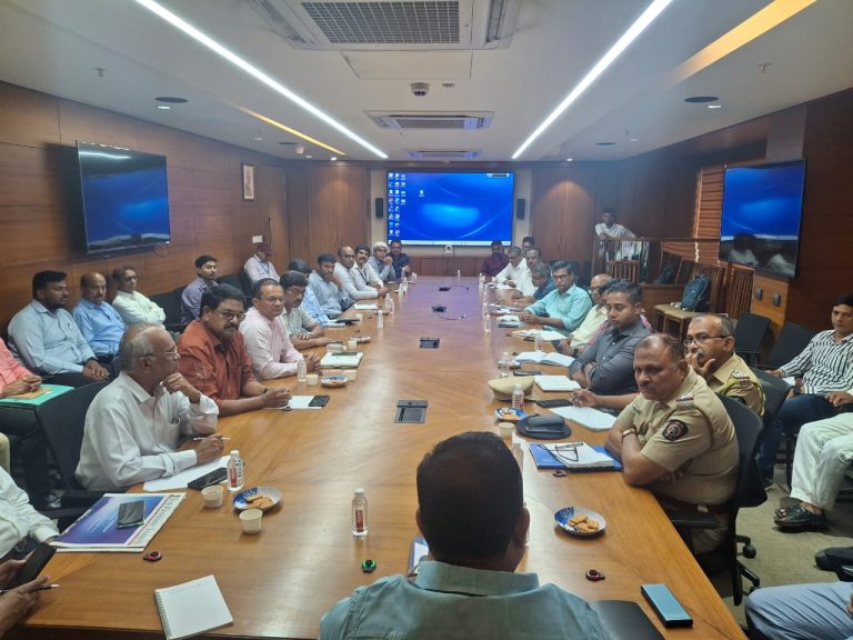 उरण तालुका अपघात निवारण समिती कडुन जेएनपीए पोर्ट मधील सर्व कंपनीतील अधिकारांन सोबत  बैठक संपन्न…
