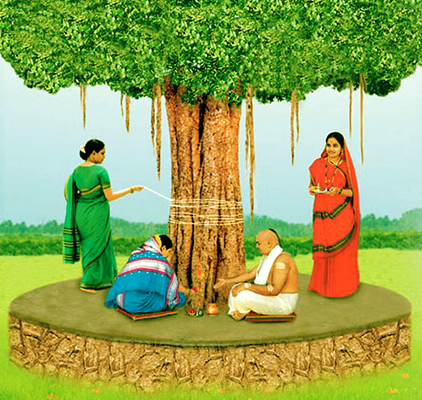 म्हसळा तालुक्यात वटपौर्णिमा उत्साहात साजरी …सात जन्माचा नाजूक धागा गुंफत पतीच्या दीर्घायुष्यासाठी साकडे…