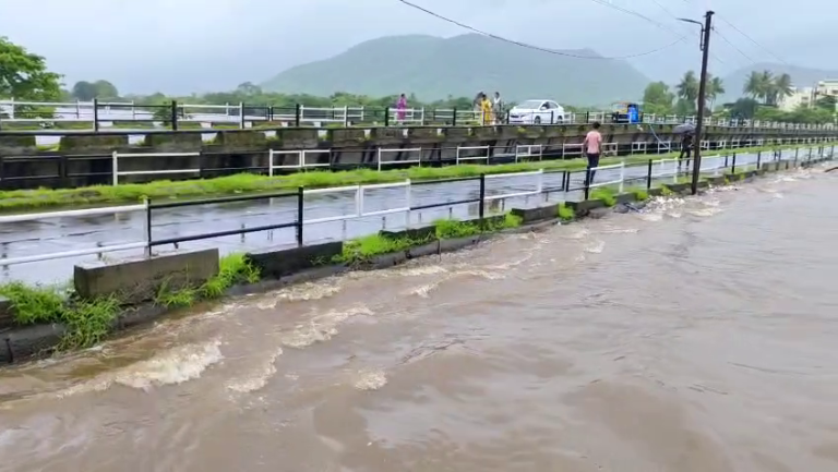 रायगडमधील रोहा तालुक्यात रात्रभर धो-धो पाऊस… कुंडलिका नदीने इशारा पातळी ओलांडल्याने सखल भागात पाणी…   