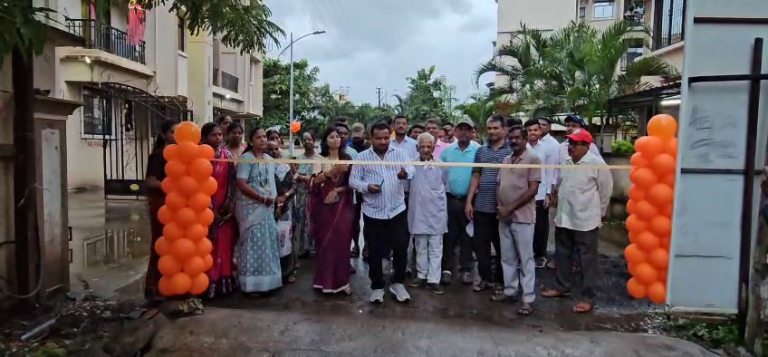 कोल्हारेत लाखो रुपयांची विकासकामे पूर्ण… स्मशानभूमी शेड,घाट पायऱ्या,रस्ते व स्ट्रीट लाईटचे लोकार्पण…
